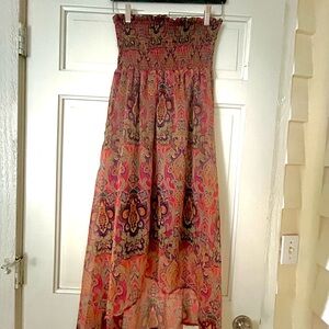 Truth Paisley Strapless Maxi Dress
